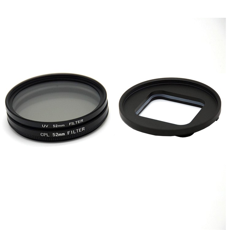 AT746 Professional 52mm UV Filter CPL Filter Multi-coated Lens Filter Kit for Gopro Hero 5/6-8