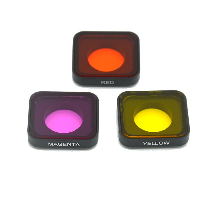3Pcs/Set Camera Lens Cover Protectors with Colored Filter for GoPro Hero 6/5-1