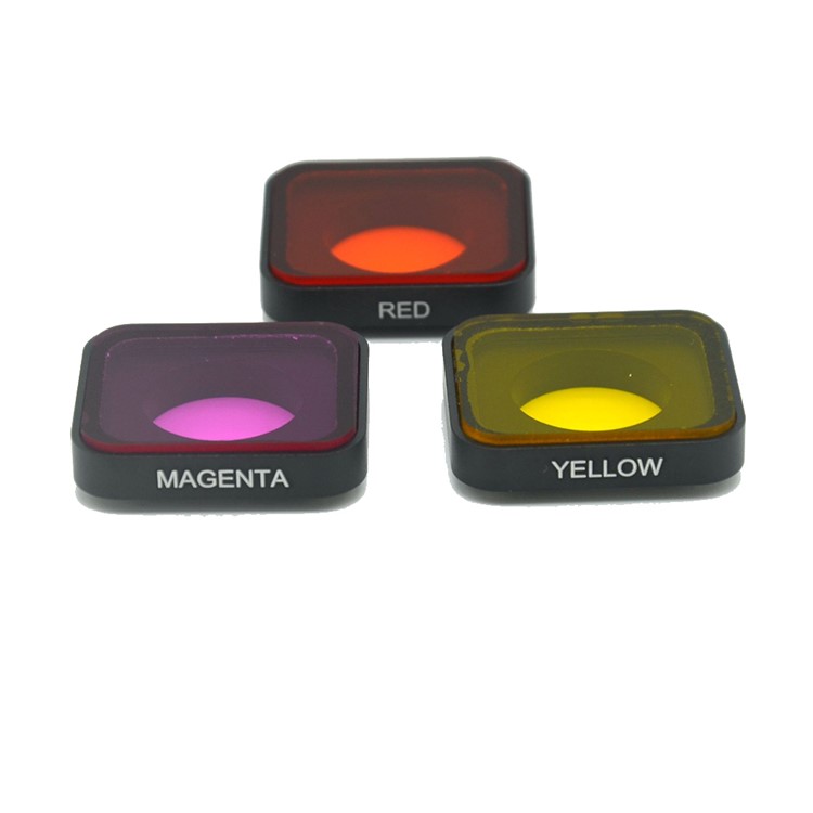 3Pcs/Set Camera Lens Cover Protectors with Colored Filter for GoPro Hero 6/5-2