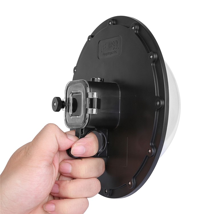 Dome Port Diving Lens Hood for GoPro Hero 4 Session with Strap and Anti-fog Inserts-7