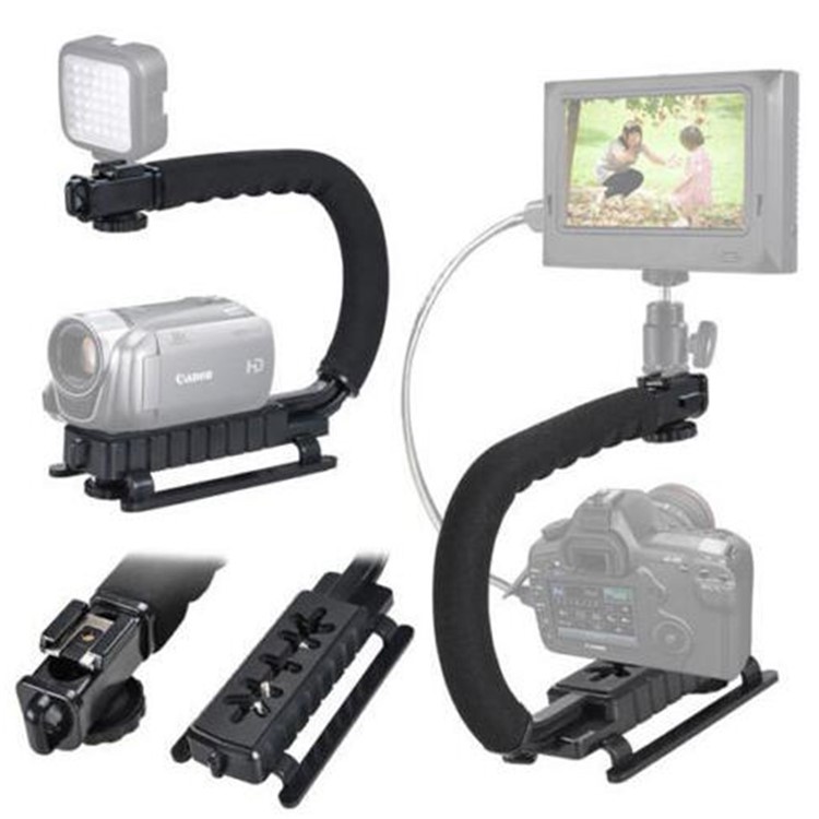 AT717 C-Shape Rig Handheld Stabilizer for GoPro Hero 6/5/4/3+, SJCAM SJ6000/SJ5000, DSLR Cameras-6