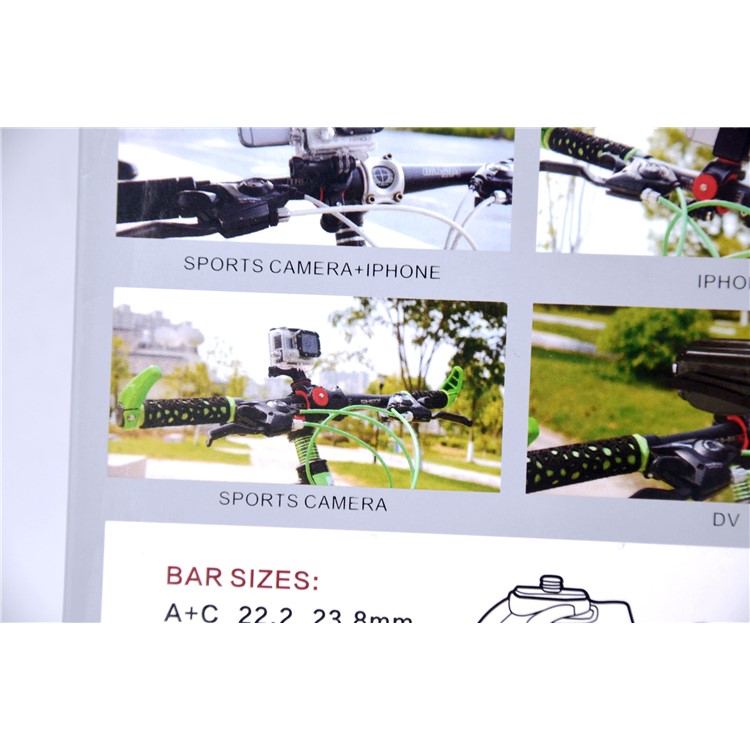 Universal Bicycle Bike Handlebar Clip Mount for GoPro/SJCAM/Xiaomi Yi/Mobile Phone-12