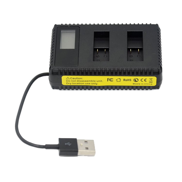 Portable LCD Display Two Slots Battery Charger for GoPro Hero 6/5-2