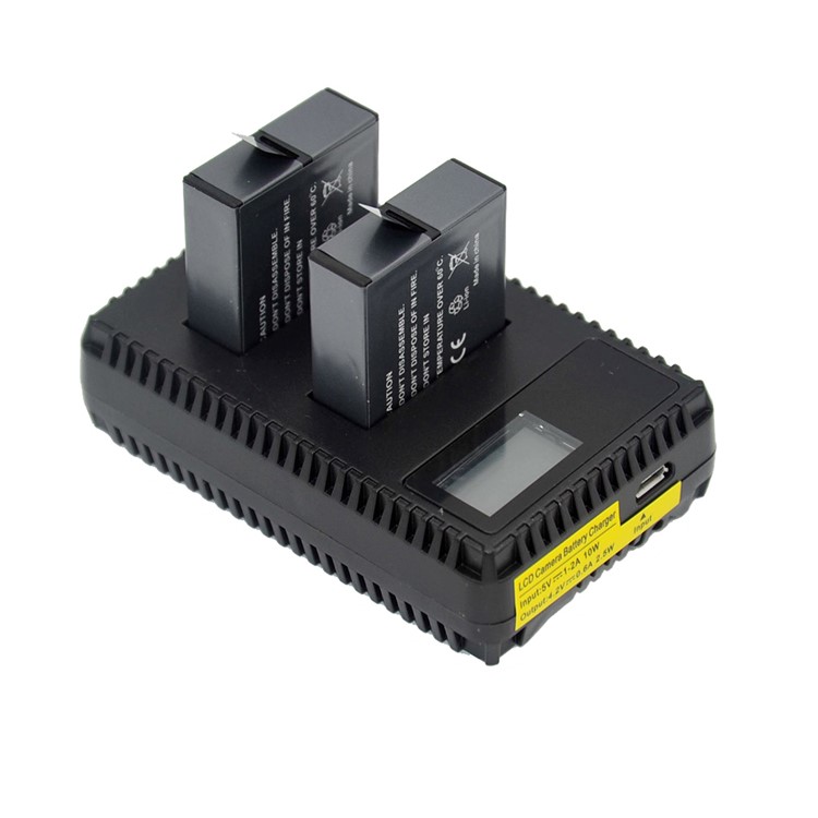 Portable LCD Display Two Slots Battery Charger for GoPro Hero 6/5-4