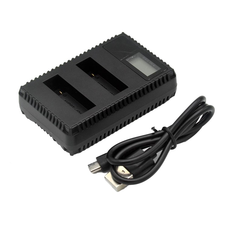 Cargador De Batería De Doble Ranura De Pantalla LCD Portátil Para Gopro Hero 4-12