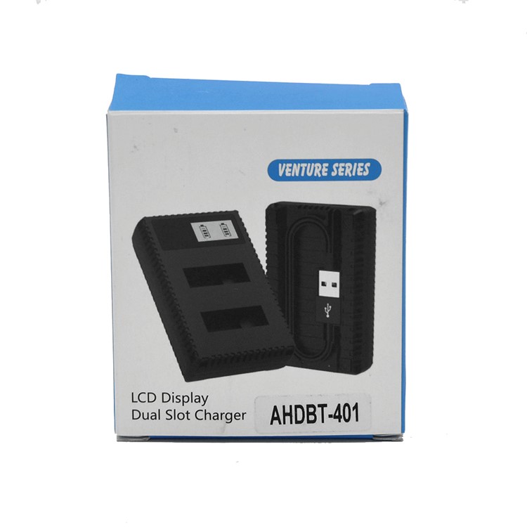 Cargador De Batería De Doble Ranura De Pantalla LCD Portátil Para Gopro Hero 4-13