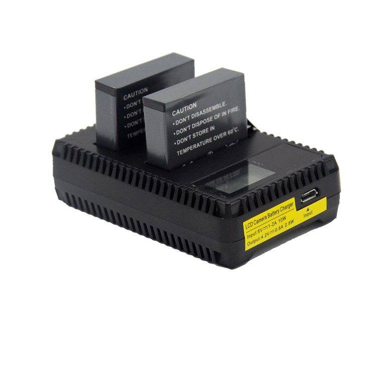 Cargador De Batería De Doble Ranura De Pantalla LCD Portátil Para Gopro Hero 4-3
