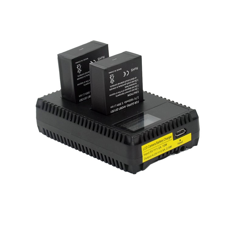 Portable Double Slots Battery Charger for GoPro Hero 3/3+ with LCD Display-11