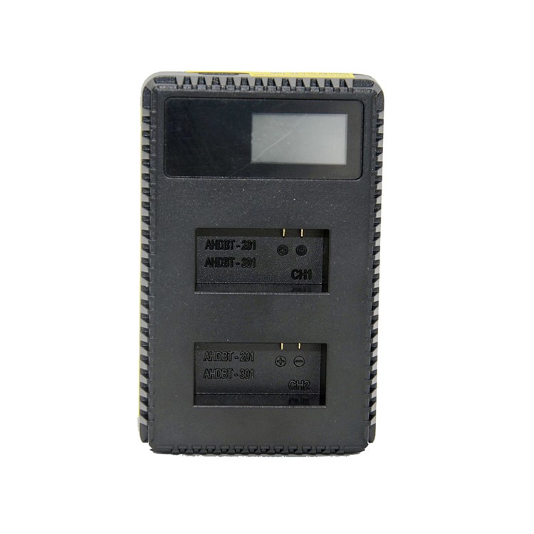 Portable Double Slots Battery Charger for GoPro Hero 3/3+ with LCD Display-5
