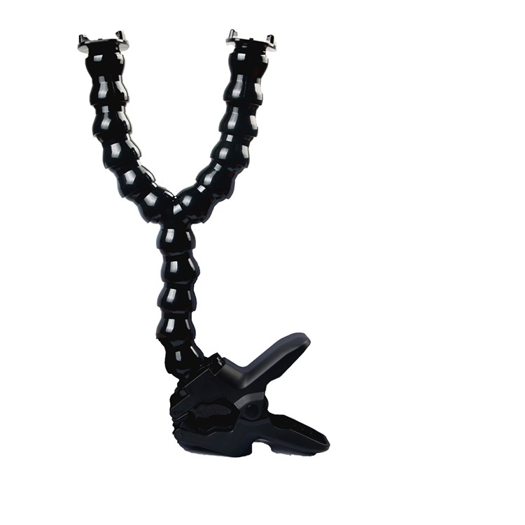 Dual Snake Arm Jaws Flex Clamp Mount for GoPro Hero 6/5/4 Session/4/3+/3/2/1, SJ4000/SJ5000/SJ6000, Xiaomi Yi-1