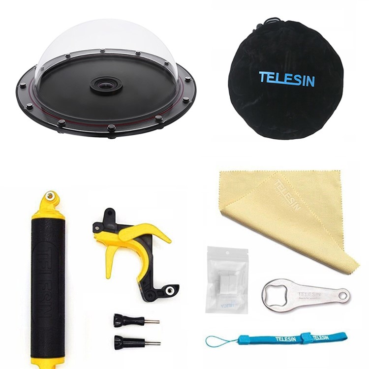 TELESIN Waterproof Housing Diving Mask Diving Dome Port for SJCAM SJ6 / SJ7 Action Camera-14