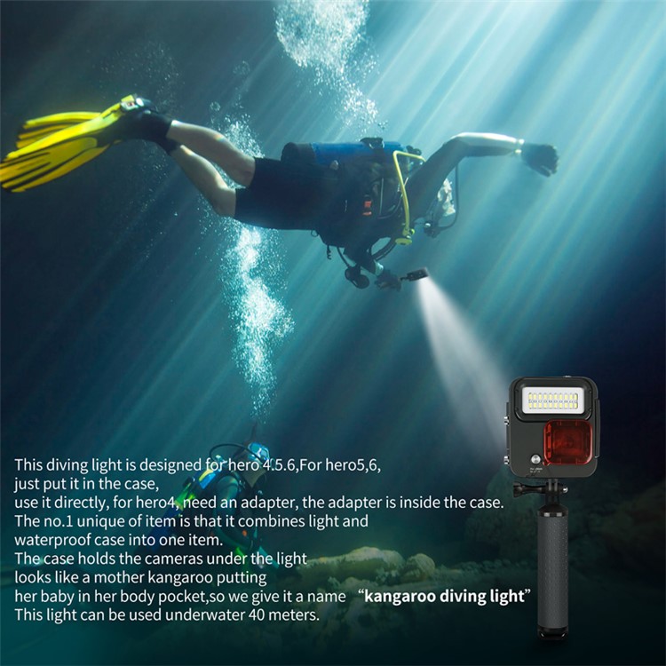 SHOOT XTGP435 20 LEDs Kangaroo Diving Light Underwater 40M Protective Housing Case-2