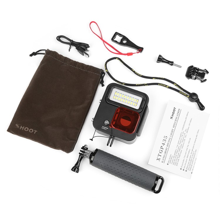 SHOOT XTGP435 20 LEDs Kangaroo Diving Light Underwater 40M Protective Housing Case-9