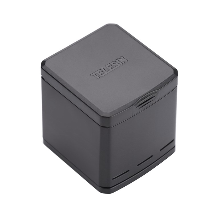 TELESIN Caja De Carga De Almacenamiento De Batería De 3 Ranuras Con 2 Paquetes De Batería Para Gopro Hero 7 Black / Hero 5/6 Cámara De Acción-5