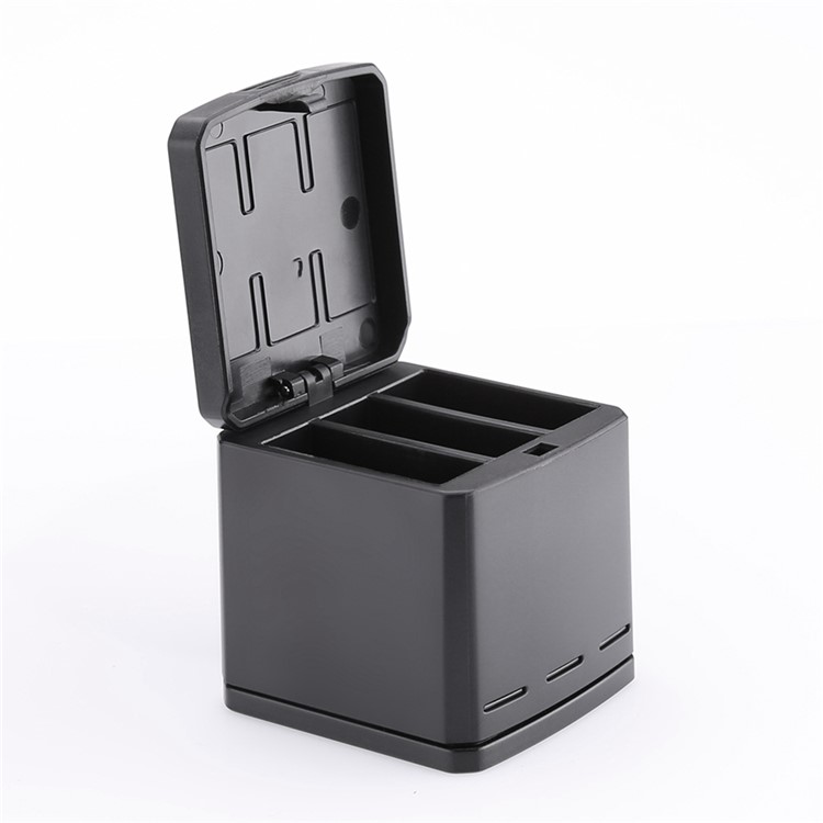 TELESIN Caja De Carga De Almacenamiento De Batería De 3 Ranuras Con 2 Paquetes De Batería Para Gopro Hero 7 Black / Hero 5/6 Cámara De Acción-6