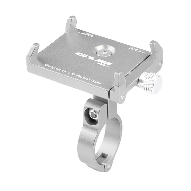 AT759 GUB PRO1 Aluminiumlegierung Handy Halter Halterung Fahrrad Lenkerhalter, Klemm Größe: 50-100mm - Silber--1