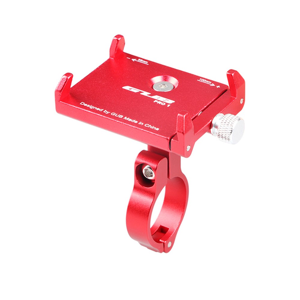 AT759 GUB PRO1 Handyhalter Aluminiumlegierung Fahrrad Fahrradlenker Halter Montieren, Klemme Größe: 50-100mm - Rot-3