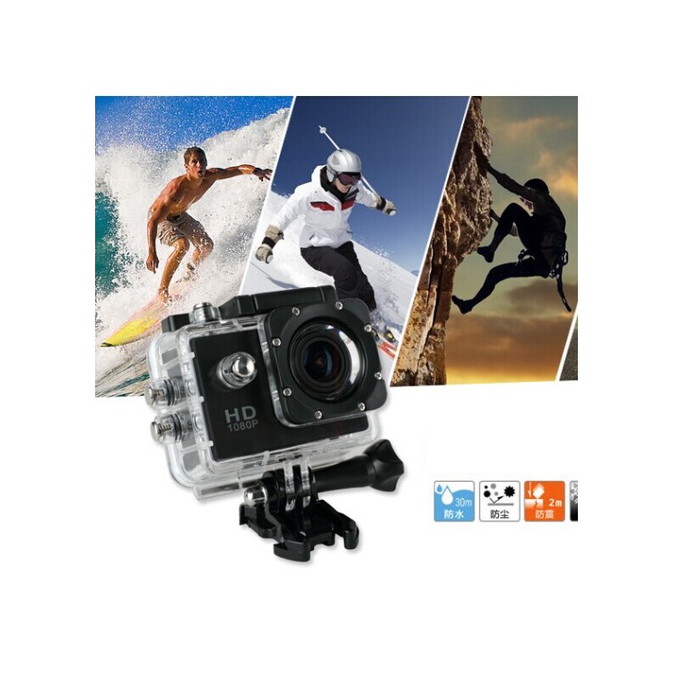 P7 Sports 2.0-inch Waterproof HD 1080P 120-Degree Wide Angle Camera - Black-2