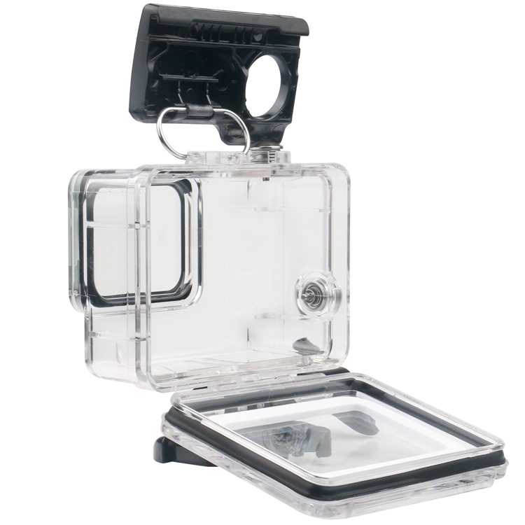 Para Gopro Hero7 Silver / IP70 Caixa De Habitação À Prova D 'água + Vidro Temperado + Adaptadores De Superfície + Anti Inserções De Nevoeiro Conjunto-14