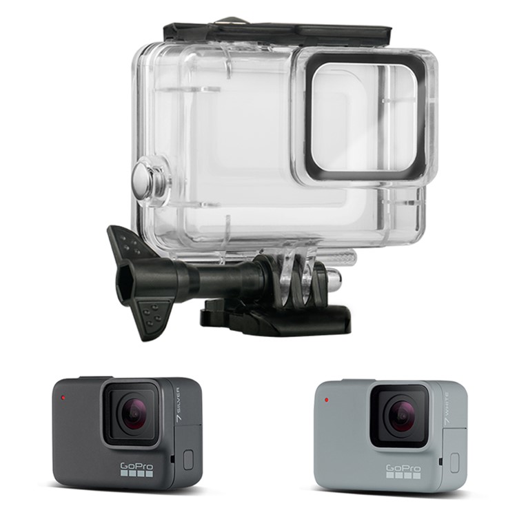 Para Gopro Hero7 Silver / IP70 Caixa De Habitação À Prova D 'água + Vidro Temperado + Adaptadores De Superfície + Anti Inserções De Nevoeiro Conjunto-20