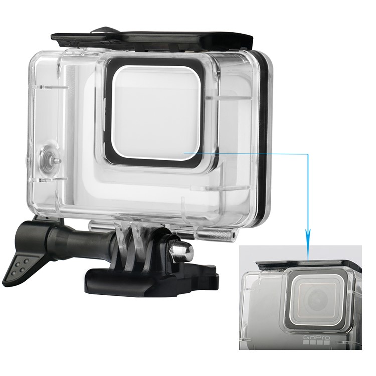 Para Gopro Hero7 Silver / IP70 Caixa De Habitação À Prova D 'água + Vidro Temperado + Adaptadores De Superfície + Anti Inserções De Nevoeiro Conjunto-4