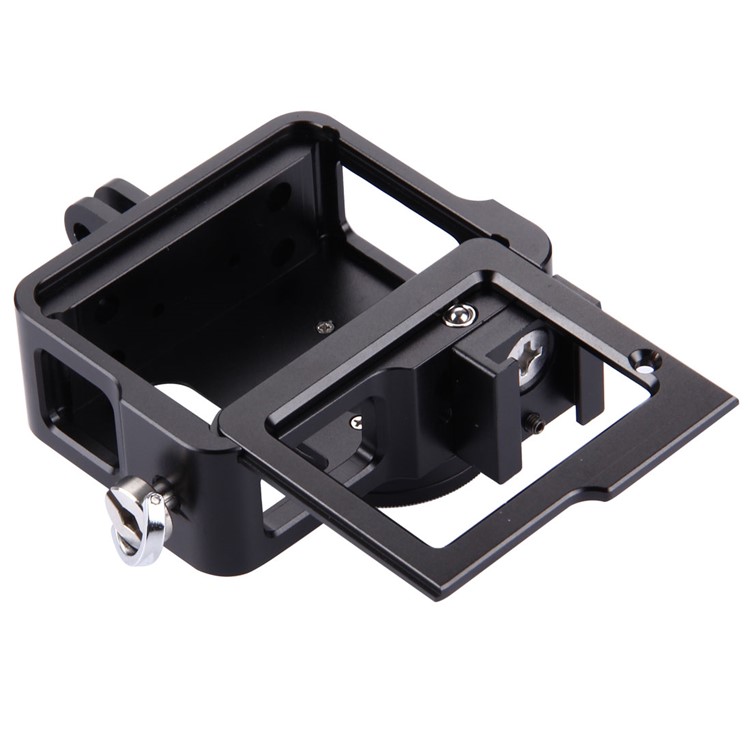 PULUZ PU140 Housing Shell Aluminum Alloy Camera Protective Cage with Frame UV Filter Lens Cap for Gopro HERO4 - Black-7