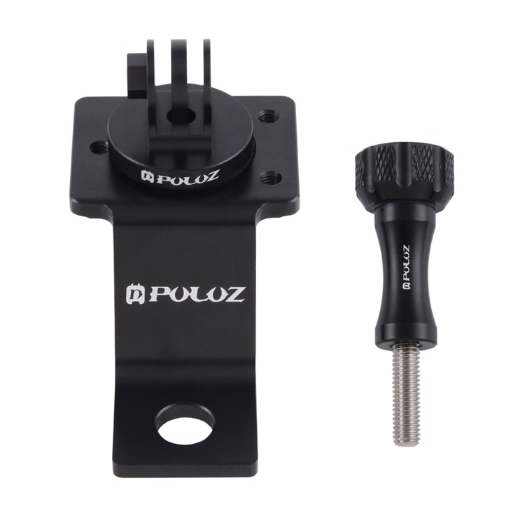 PULUZ PU114 Aluminum Alloy Motorcycle Fixed Holder Mount with Tripod Adapter and Screw for Sports Camera Accessories - Black-5