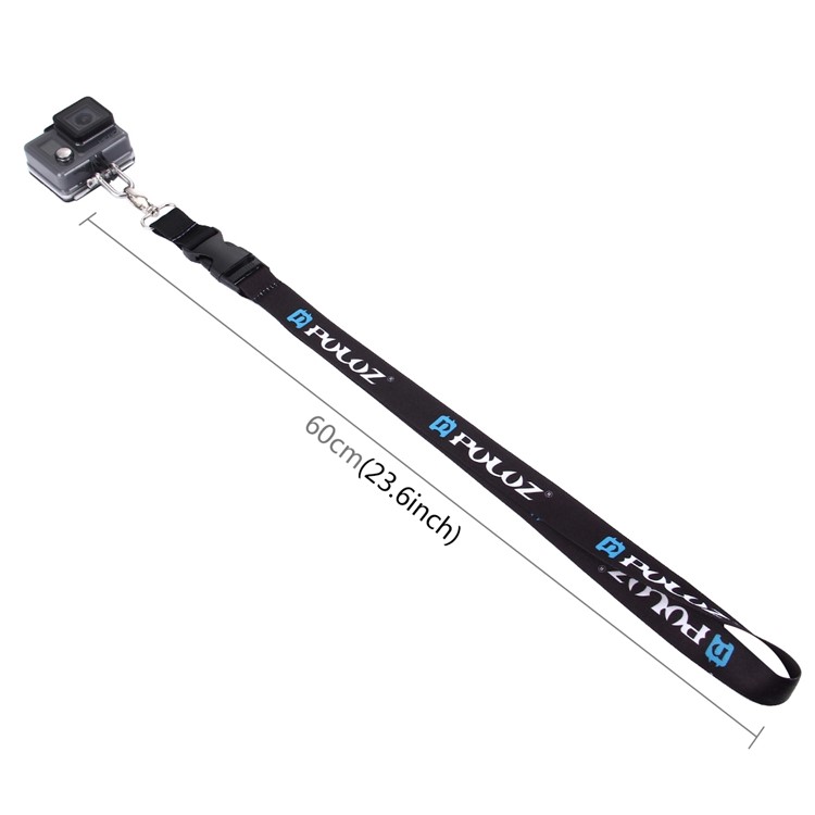 PULUZ PU184 Câmeras Ombro Destacável Longo Pescoço Tira Estilingue Para Gopro HERO5 / 4 Sessão / 4/3 + / 3/2/1 - Preto-4