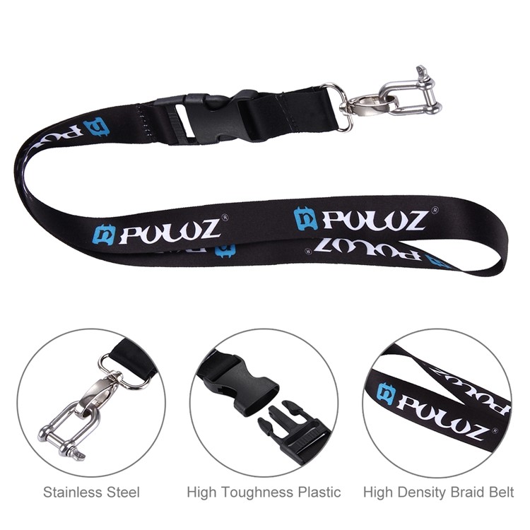 PULUZ PU184 Câmeras Ombro Destacável Longo Pescoço Tira Estilingue Para Gopro HERO5 / 4 Sessão / 4/3 + / 3/2/1 - Preto-7