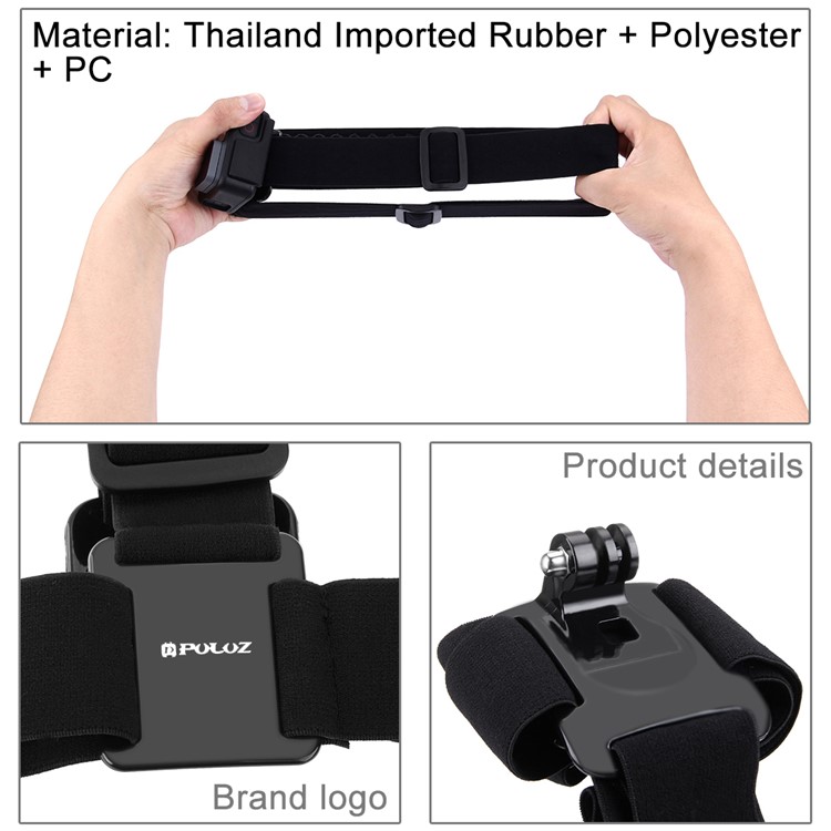 PULUZ PU24 Super Anti-Rutsch Kopfband Für Gopro Held 4/3-5