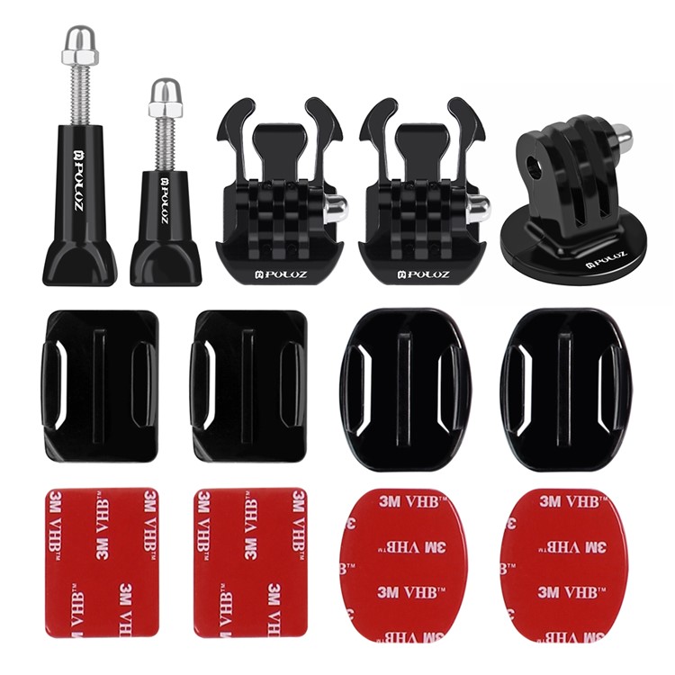 PULUZ PKT19 24 En 1 Casco De Extensión De La Correa Correa Del Brazo Hebillas De Liberación Rápida Montaje En Superficie Kit Combo Para Gopro-9