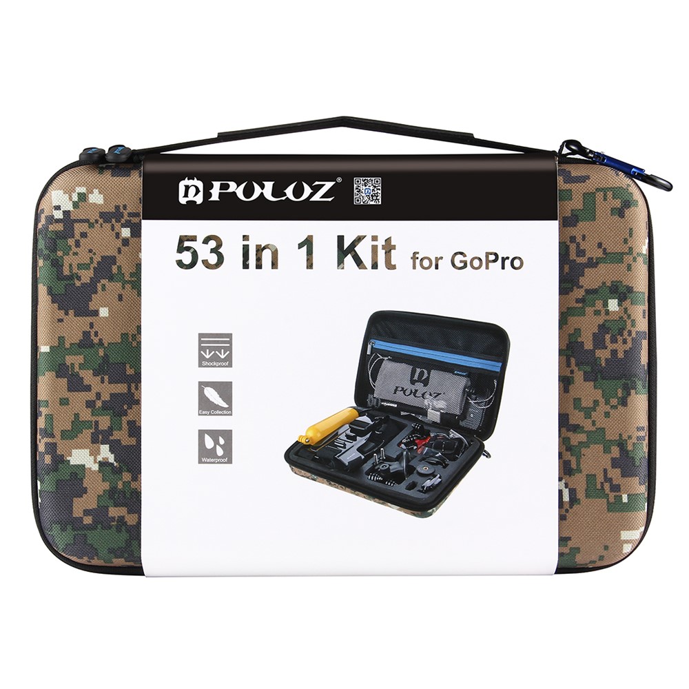 PULUZ PKT27 53 In 1 Set Di Azione Portatile Per Gopro Hero 4/3 + / 3/2/1 Sj4000 / 5000/6000 / Xiaomi Yi-15