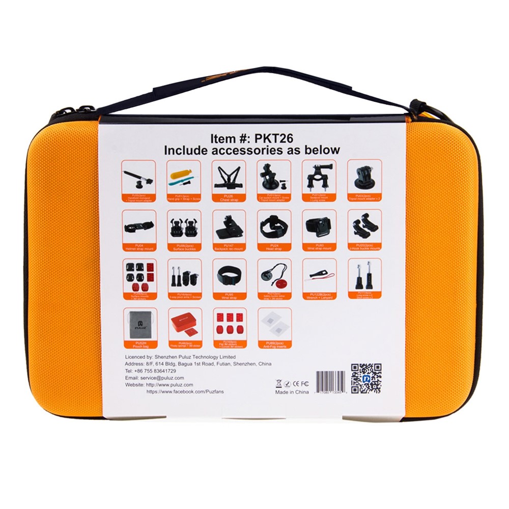 PULUZ PKT26 53 in 1 Portable Action Set Mount for GoPro Hero 4/3+/3/2/1 SJ4000/5000/6000/Xiaomi Yi-16