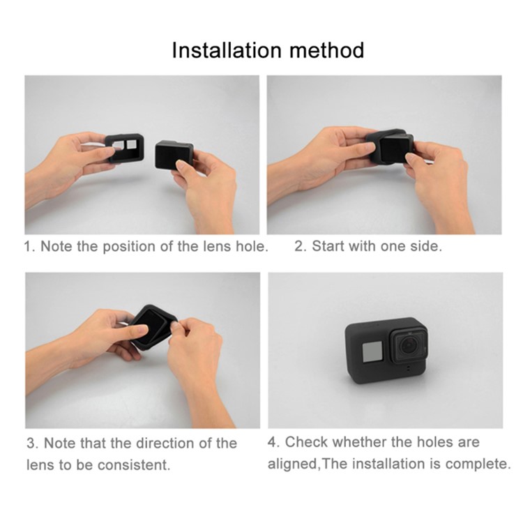 Caso De Quadro De Habitação Protetora De Silicone PULUZ PU189 E Tampa De Lente Para Herói Gopro 5/6/7 - Verde-7
