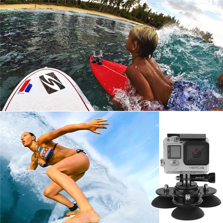 PULUZ PU164B Triangle Suction Cup Mount with Screw for GoPro HERO 6 / 5 / 5 Session / 4 Session-8