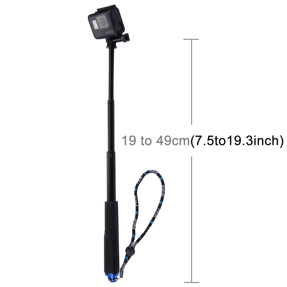 PULUZ PU150 Monopé Pólo Extensível Portátil Para Gopro Hero 7/6/5/5 Sessão / 4session / 4/3 + / 3/2/1, Câmera De Ação DJI Osmo-4