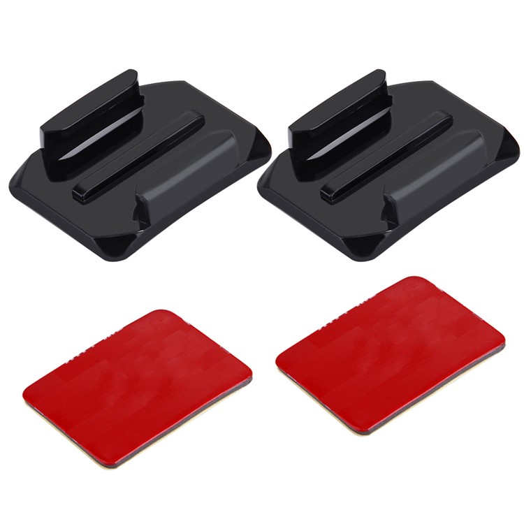 PULUZ 2PCS Curved Surface Mounts + 2PCS Adhesive Mount Stickers for GoPro Hero 6 / 5 / 5 Session / 4 Session-2