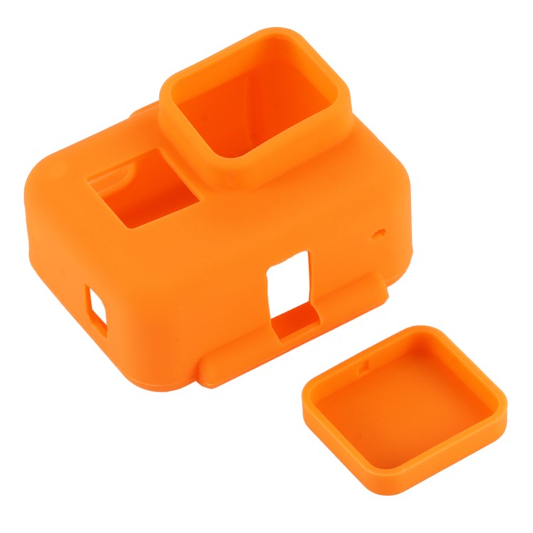 PULUZ PU190 Silicone Case and Lens Cover for GoPro Hero 5 with Frame - Orange-4