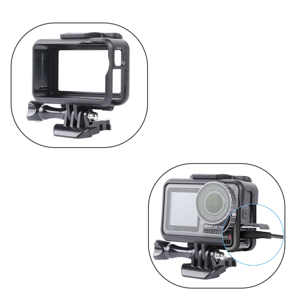 Anti-fall PC Protective Frame Cage Camera Shell Guard for DJI Osmo Action Camera-7