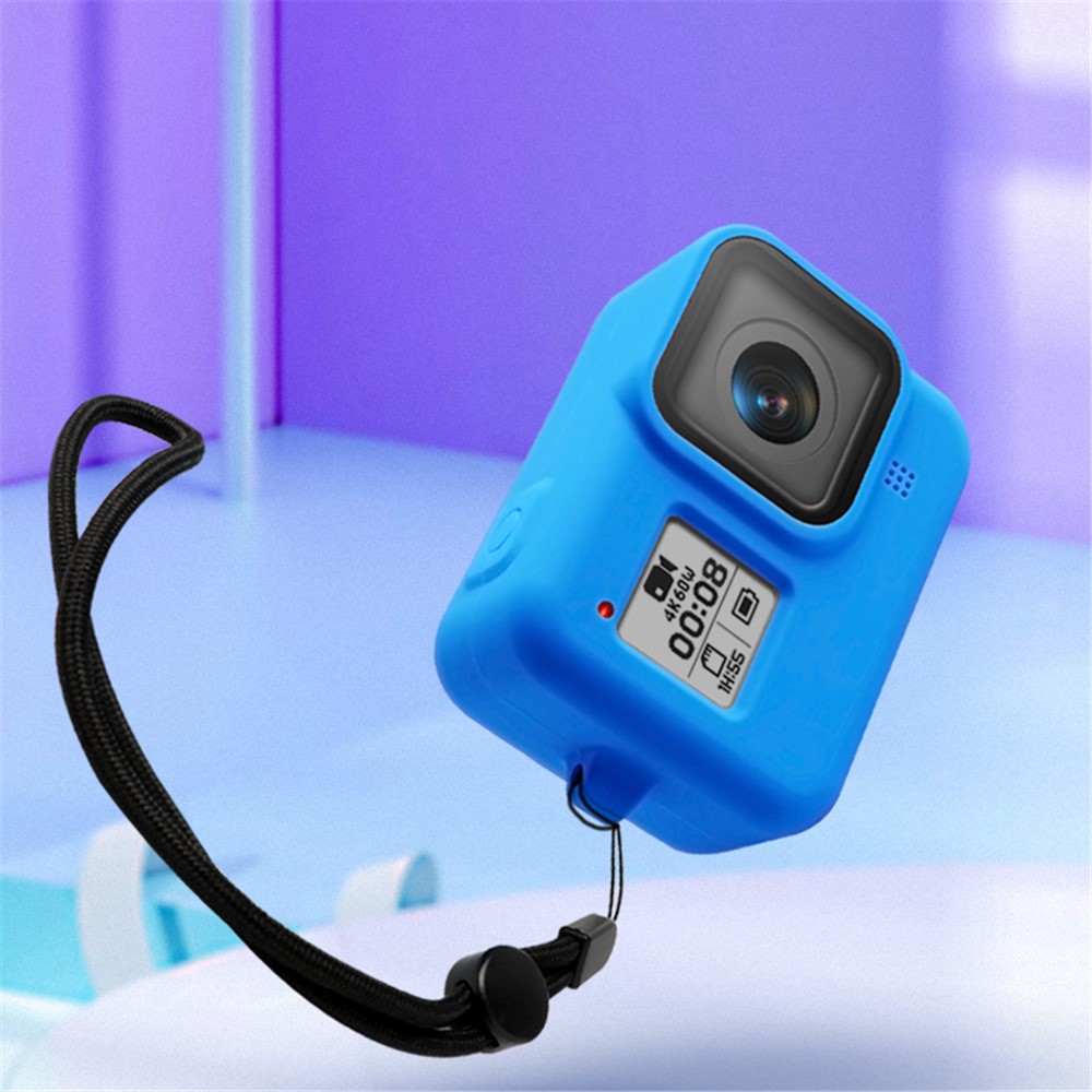 Caso De La Protección De Silicona Suave Para GoPro Héroe 8 - Azul-3