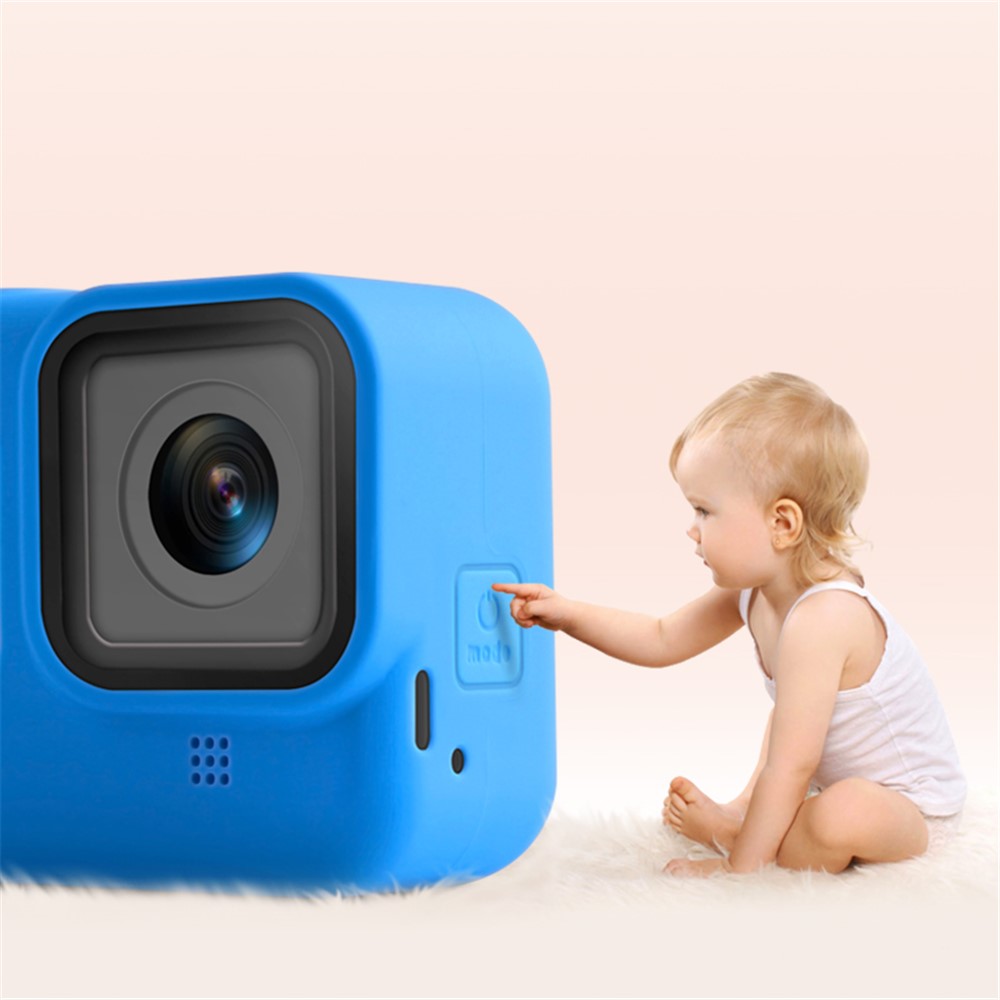 Caso De La Protección De Silicona Suave Para GoPro Héroe 8 - Azul-4