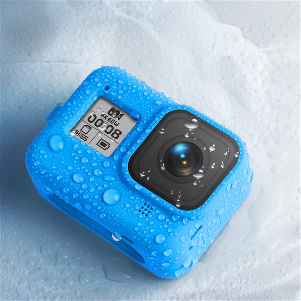 Caso De La Protección De Silicona Suave Para GoPro Héroe 8 - Azul-8