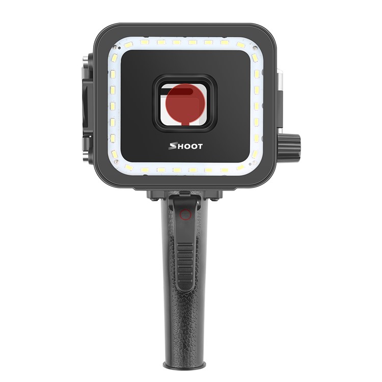 Diving Underwater Light 35M Waterproof Case LED Flashlight with Red Filter and Shutter Trigger for Gopro Hero 5/6/7-10