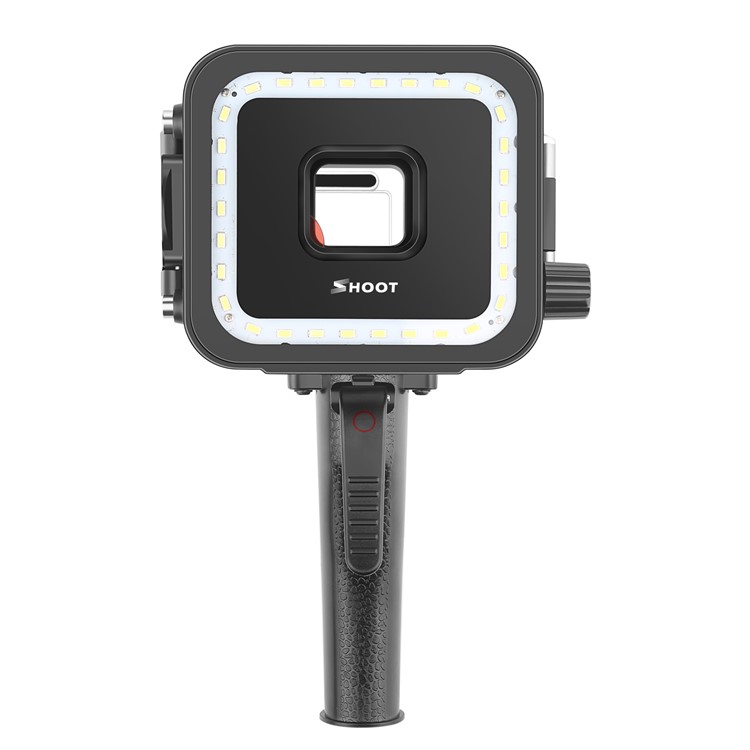 Diving Underwater Light 35M Waterproof Case LED Flashlight with Red Filter and Shutter Trigger for Gopro Hero 5/6/7-12