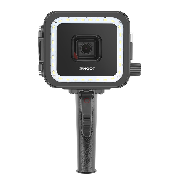 Diving Underwater Light 35M Waterproof Case LED Flashlight with Red Filter and Shutter Trigger for Gopro Hero 5/6/7-13