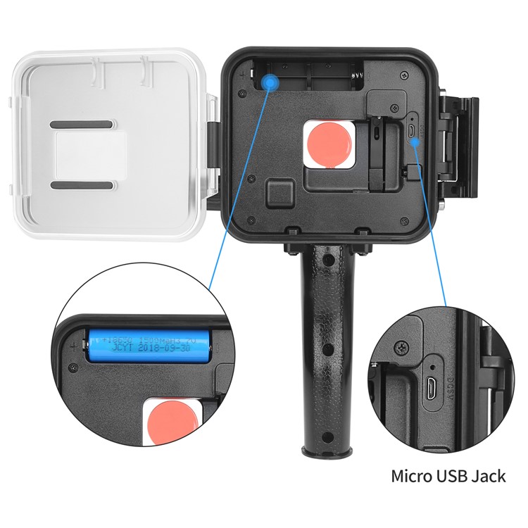 Diving Underwater Light 35M Waterproof Case LED Flashlight with Red Filter and Shutter Trigger for Gopro Hero 5/6/7-8