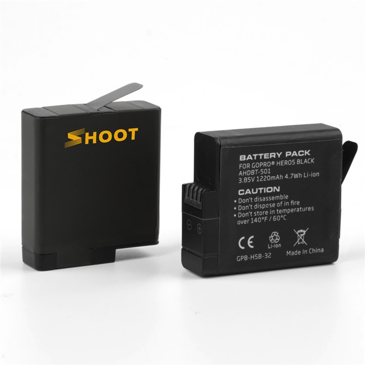 SHOOT Three Ports USB Charger with Batteries for GoPro Hero 6 5 7 Charging Accessories-7