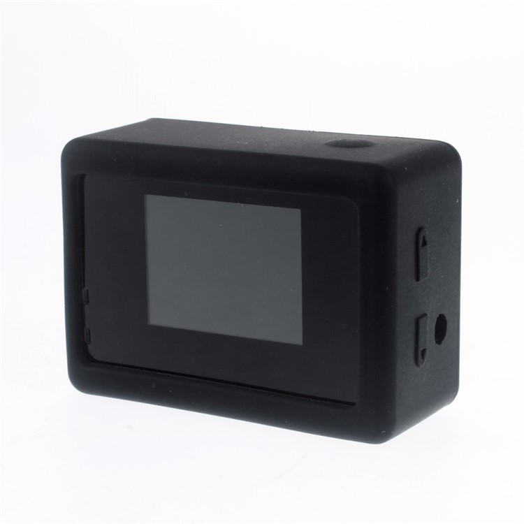 Capa de proteção de silicone para gel de banho SJCAM SJ4000 / Câmera Sport SJ5000 com tampa da lente - negro-4