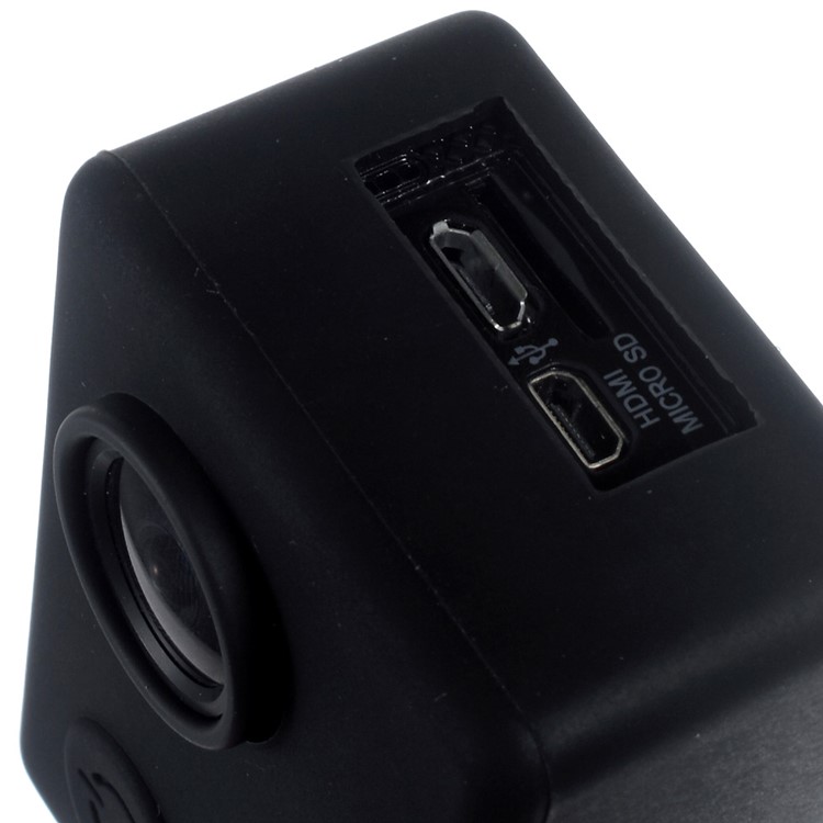 Capa de proteção de silicone para gel de banho SJCAM SJ4000 / Câmera Sport SJ5000 com tampa da lente - negro-5