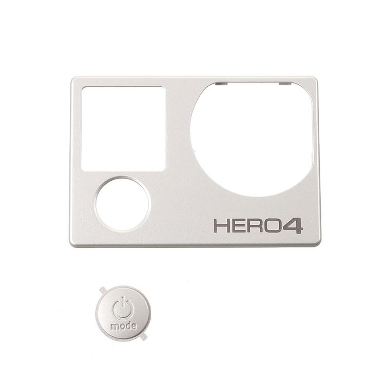 OEM Front Faceplate Cover for GoPro Hero4 Black and Silver Edition + Power/Mode Button Cover-2